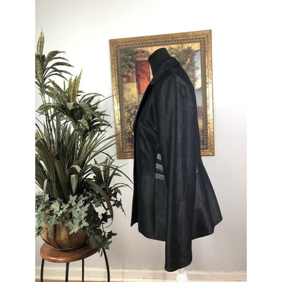 Lena Gabriel New York Women Blazer 10 Long Sleeve Clueless Preppy Black 3 Button - Picture 4 of 11